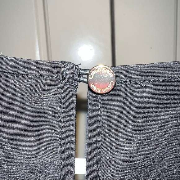 Calvin Klein Black Long Sleeve Lace Blouse Size Medium - Picture 10 of 11